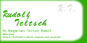 rudolf teltsch business card